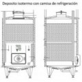 DEPOSITO ISOTERMO 2.500 L CON CAMISA ØI NT 1270 Ø EXT 1400 H 3000 MM